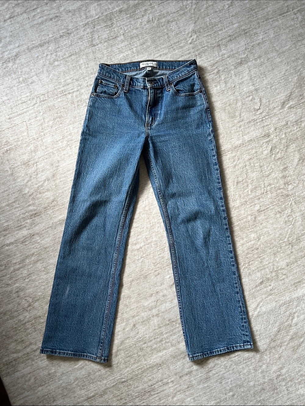 Abercrombie & Fitch Classic Blue Straight-Leg Jeans